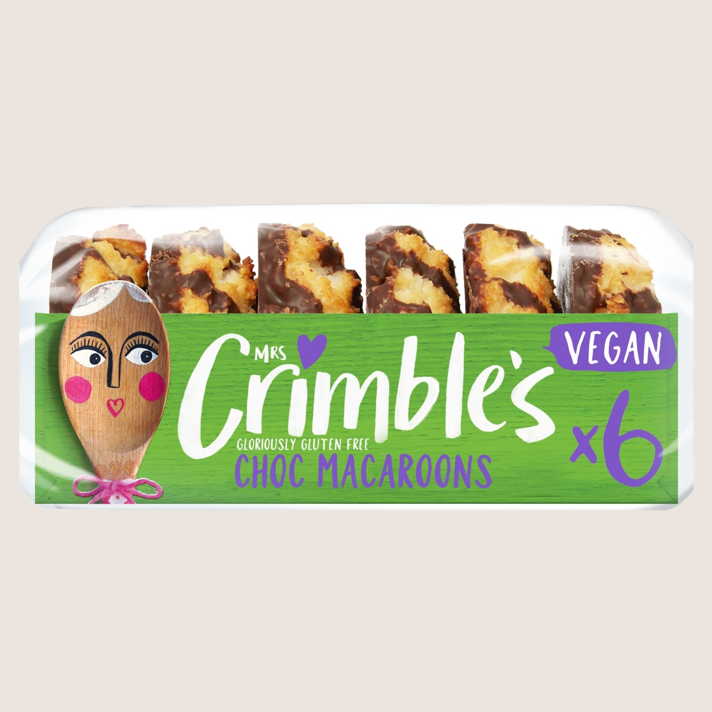 Mrs Crimble 6 Vegan Gluten Free Choc Macaroons Gluten Free