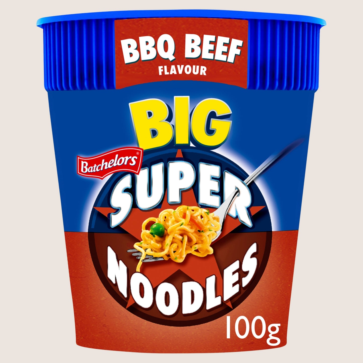 Batchelors Big Super Noodles BBQ Beef Flavour Instant Noodle Pot Ready in Minutes 100g