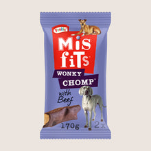 Misfits Misfits Wonky Chomp Adult Medium Dog Treats Beef 2 Stick No Artificial Additives 170g