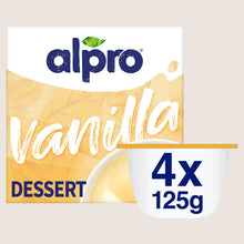 Alpro Vanilla Dairy Free Vegan Soya Dessert No Artificial Additives 4x125g