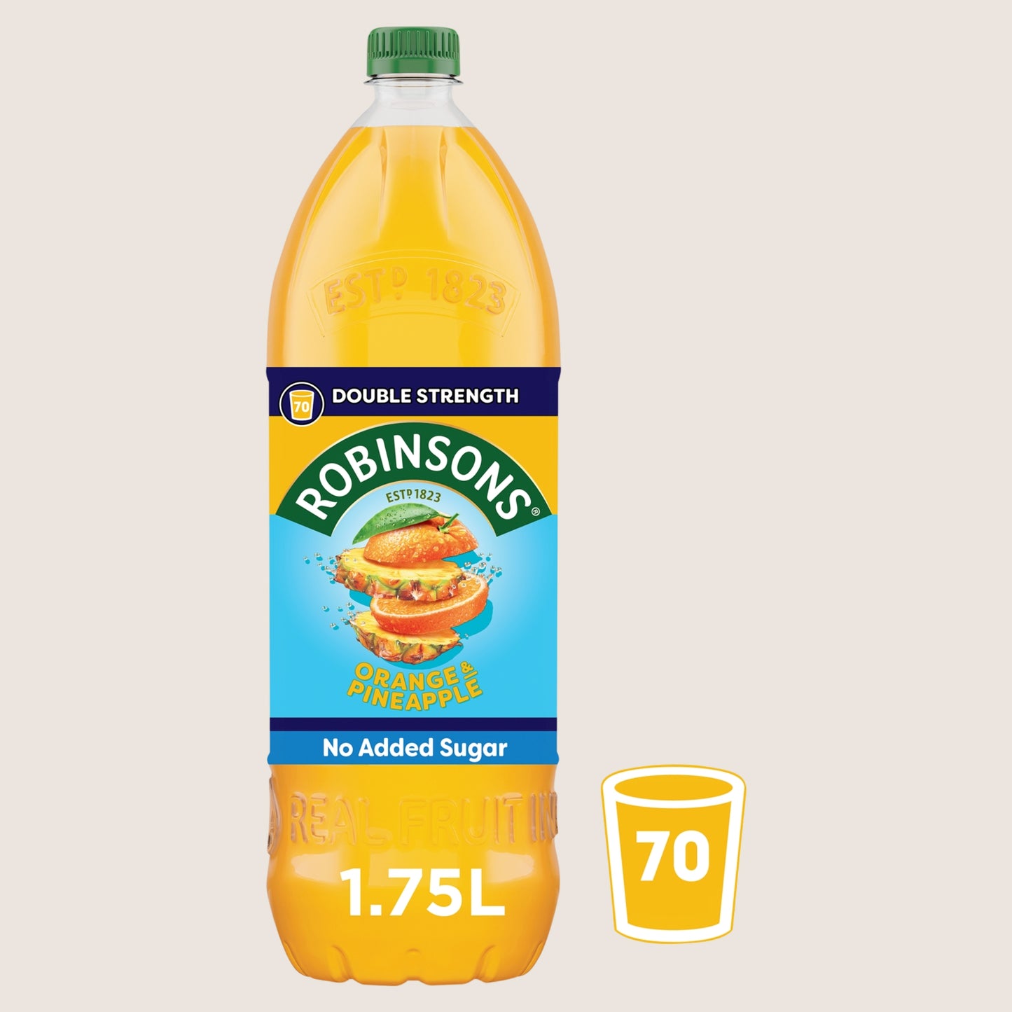 Robinsons Double Strength Orange & Pineapple No Added Sugar Squash 1.75L