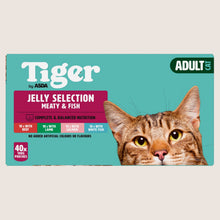 Tiger by ASDA Tiger Jelly Selection Meaty & Fish Adult Cat Complete Nutrition 40 x 100g