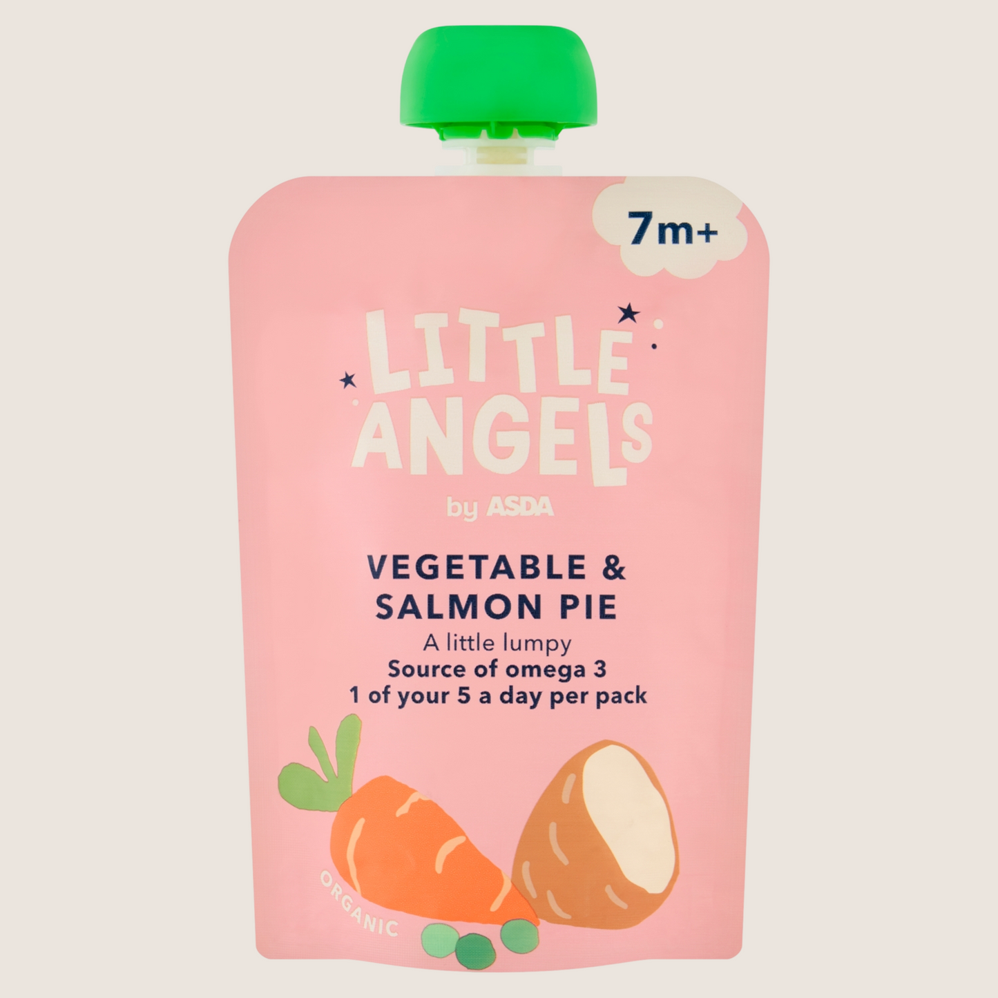 LITTLE ANGELS by ASDA Vegetable & Salmon Pie 7m+ Gentle Formula 130g