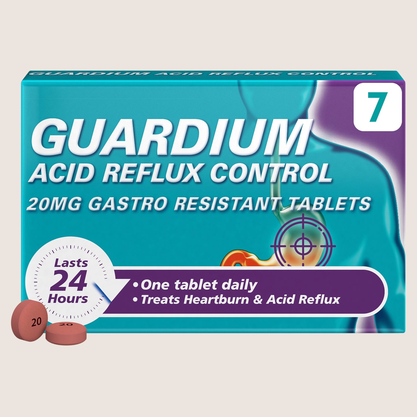 Guardium Acid Reflux Control Gastro Resistant Tablets x7