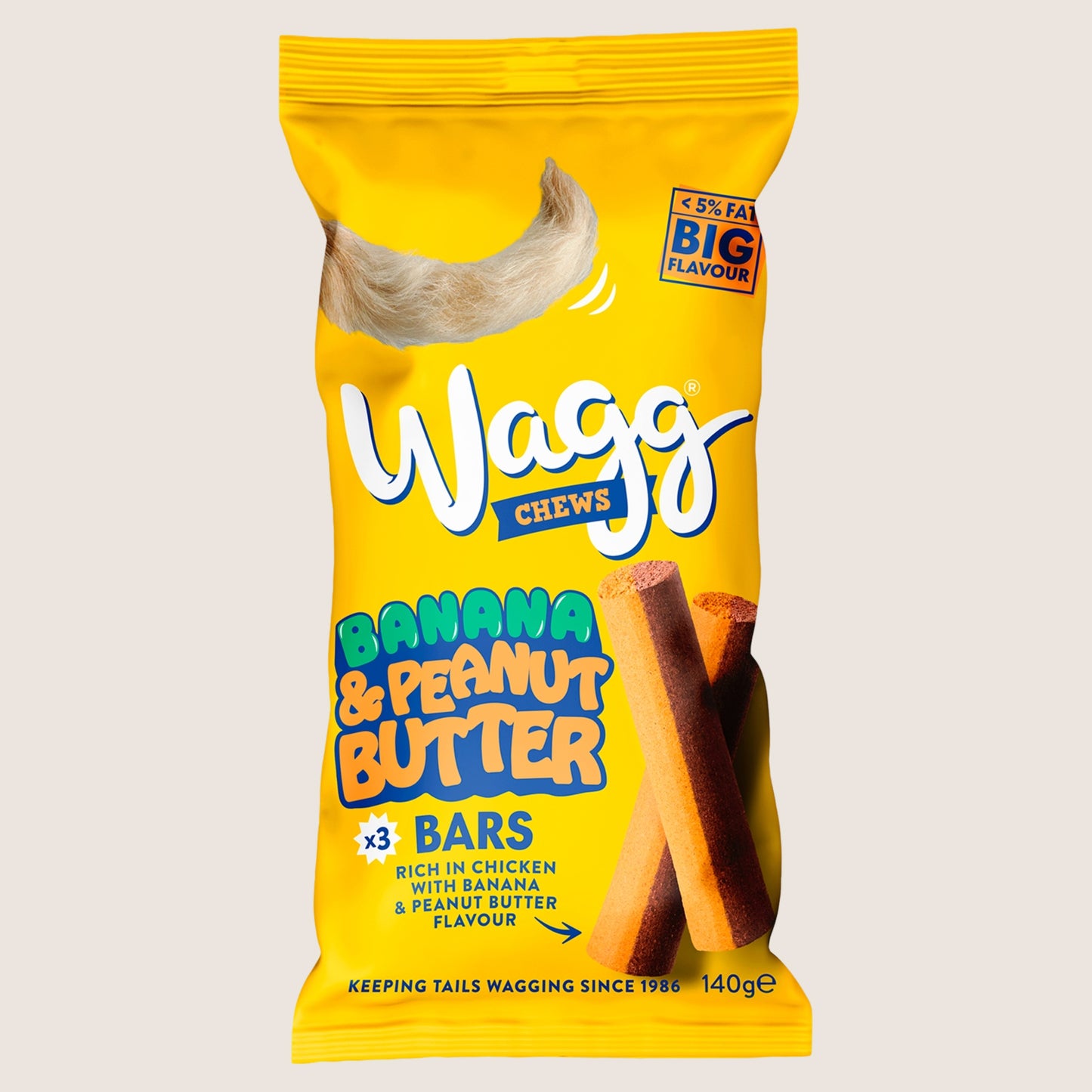 Wagg Chews Banana & Peanut Butter Bars Nutritionally Complete 140g