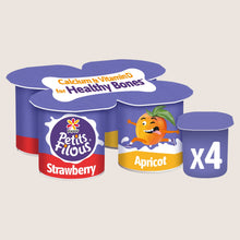 Petits Filous Big Pots Strawberry and Apricot Fromage Frais Gentle Formula 4 x 85g
