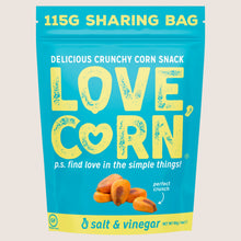 LOVE CORN Salt & Vinegar Delicious Crunchy Corn Gluten Free 115g