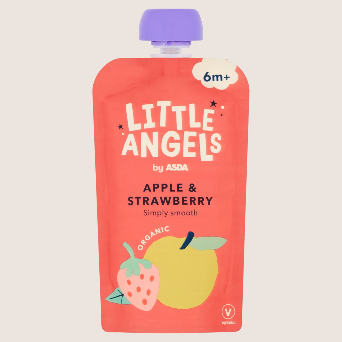 LITTLE ANGELS by ASDA Apple & Strawberry 6m+ Gentle Formula 120g