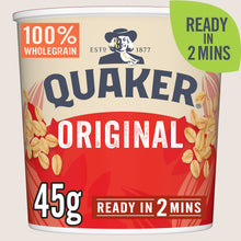 Quaker Oat So Simple Original Porridge Pot Vitamin Fortified 45g