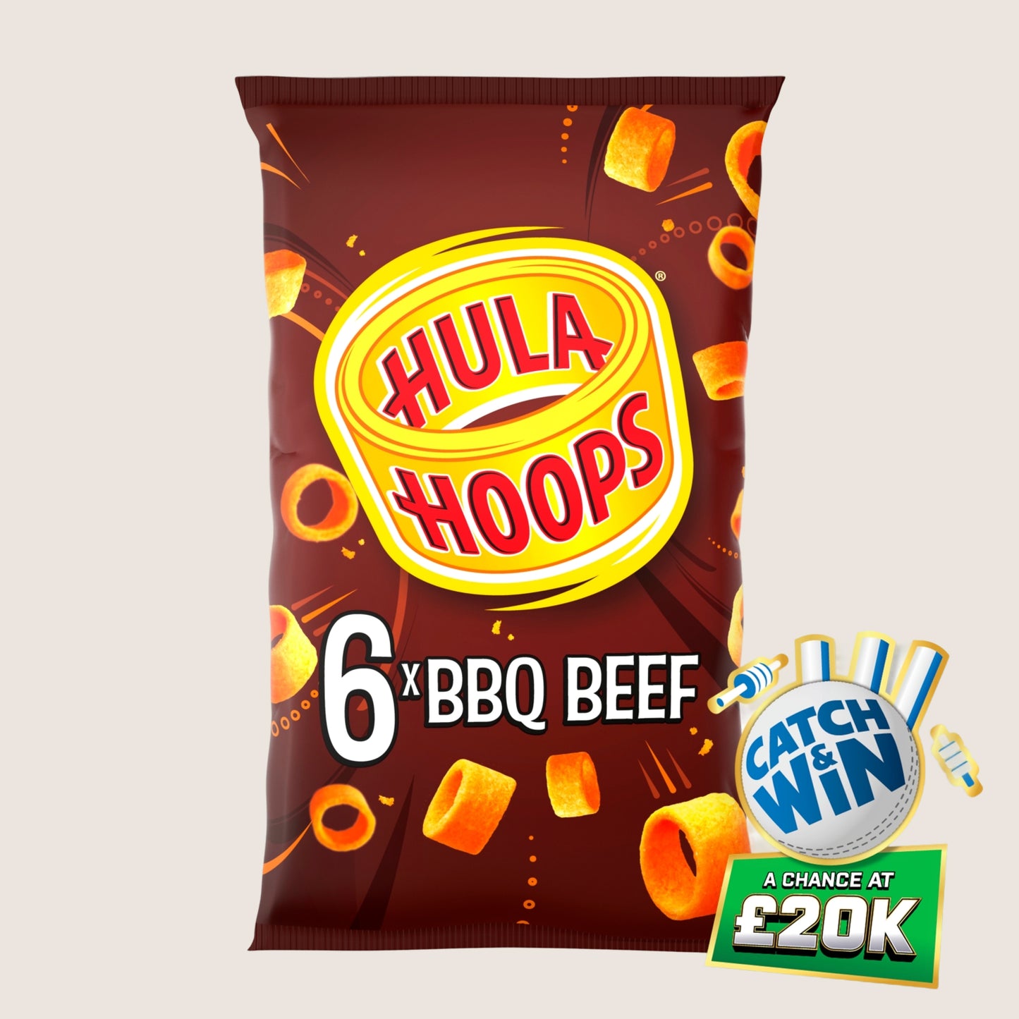 Hula Hoops BBQ Beef Crisps No Artificial Additives 6 Pack