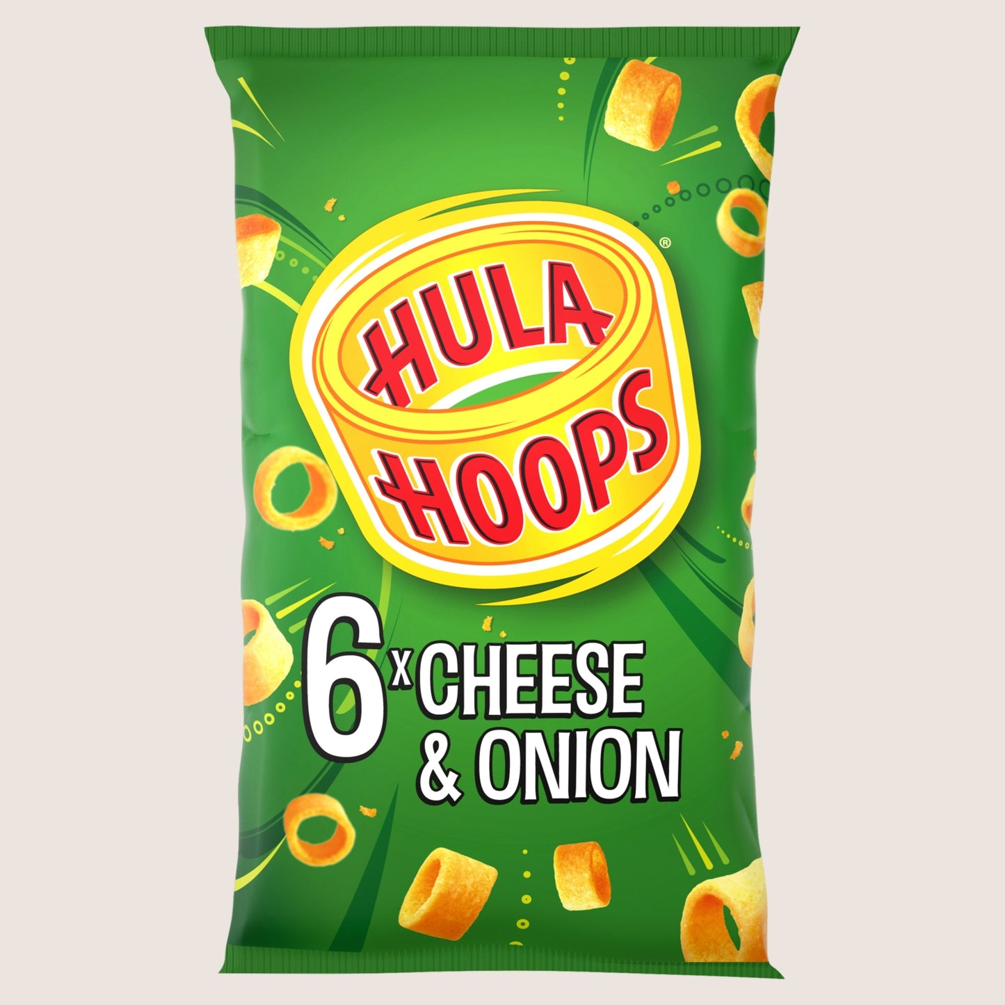 Hula Hoops Cheese & Onion Crisps No Artificial Additives 6 Pack