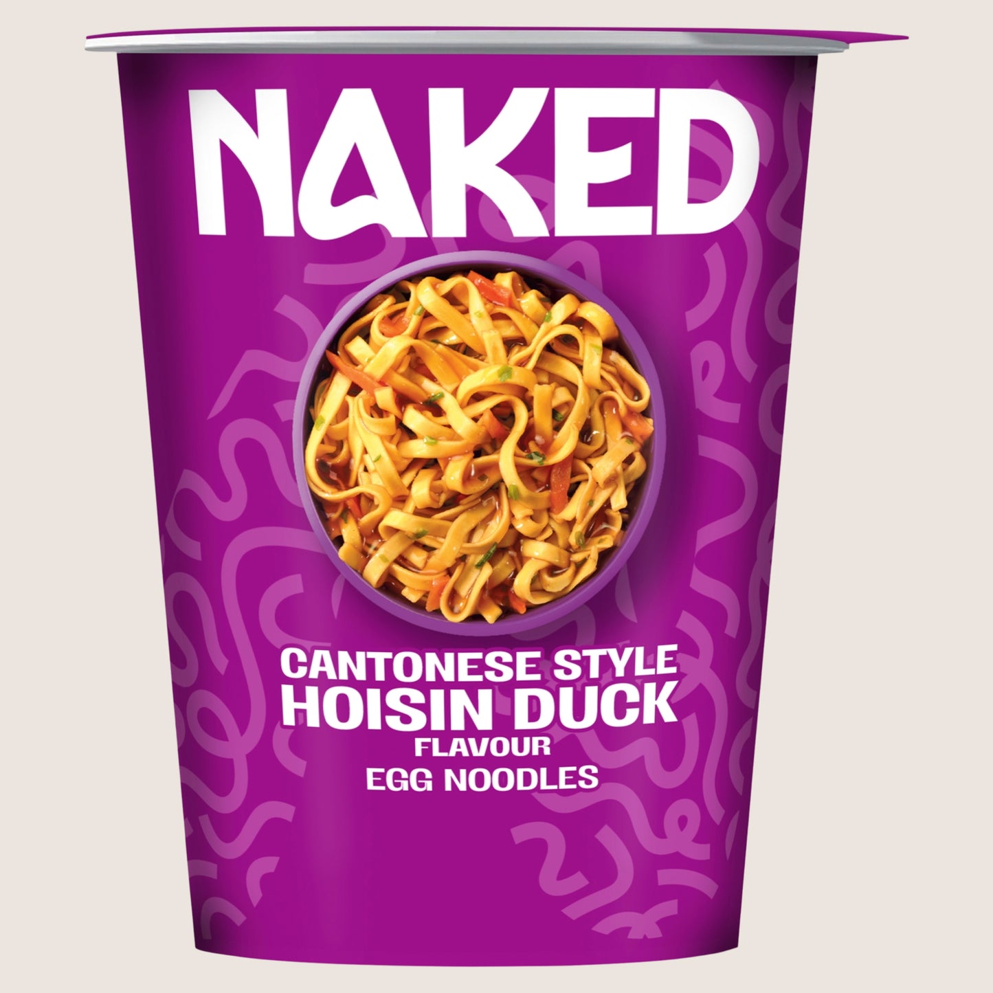 Naked Cantonese Style Hoisin Duck Flavour Egg Noodles Vegetarian Friendly 78g