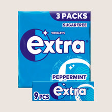 Wrigley's Extra Peppermint Sugarfree Chewing Gum 3x9 Pieces