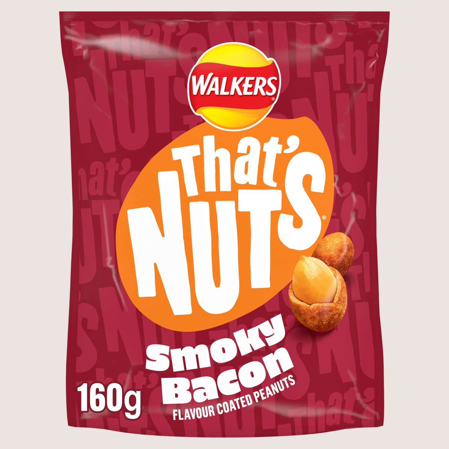 That’s Nuts Walkers Smoky Bacon Sharing Coated Peanuts Sharing Size 160g