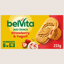 Belvita Duo Crunch Strawberry & Yogurt Cereal Snack Bars Multipack  Wholegrain 250g