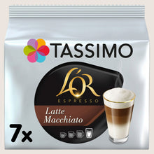 Tassimo L'OR Latte Macchiato Coffee Pods x7 No Artificial Additives