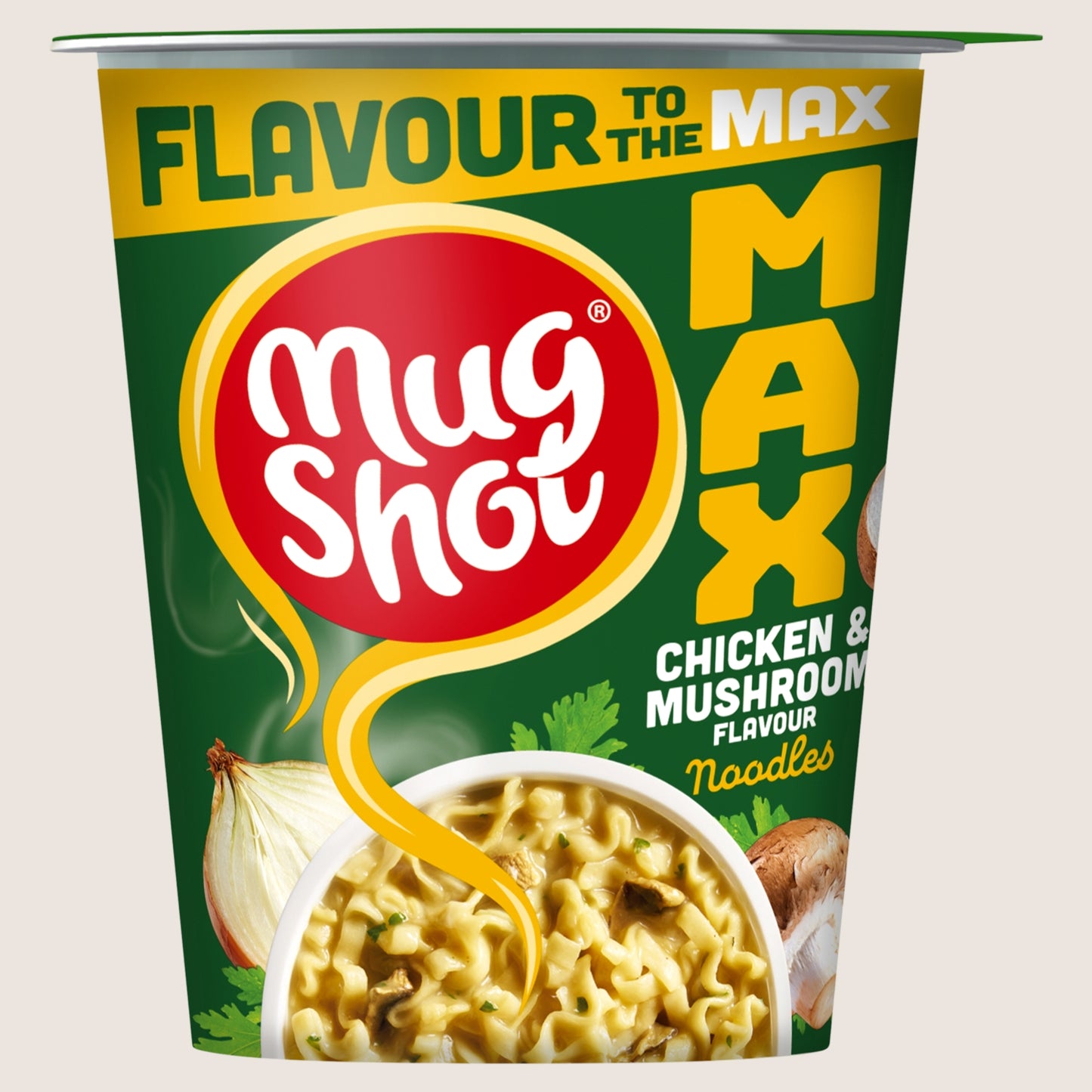 Mug Shot Max Chicken & Mushroom Flavour Noodles Extra Spicy 68g