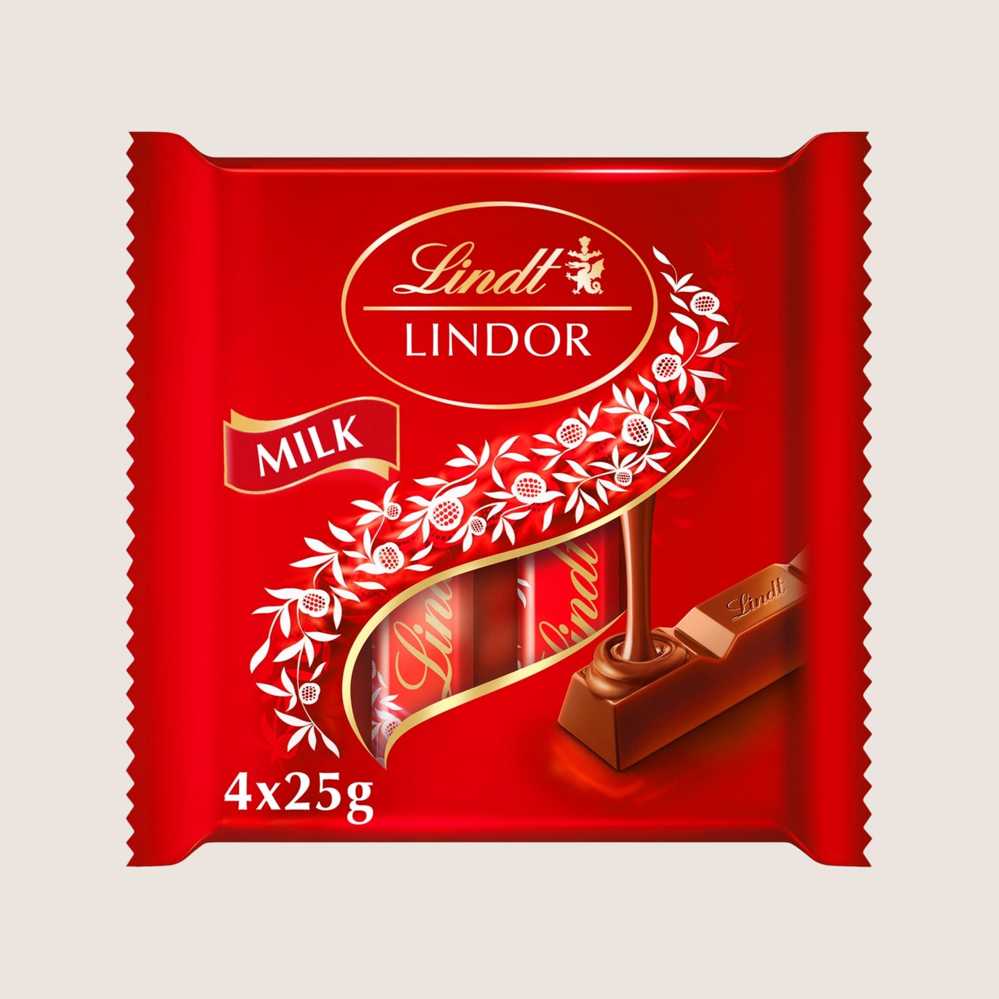Lindt Lindor Milk Treat Bar 4x25g