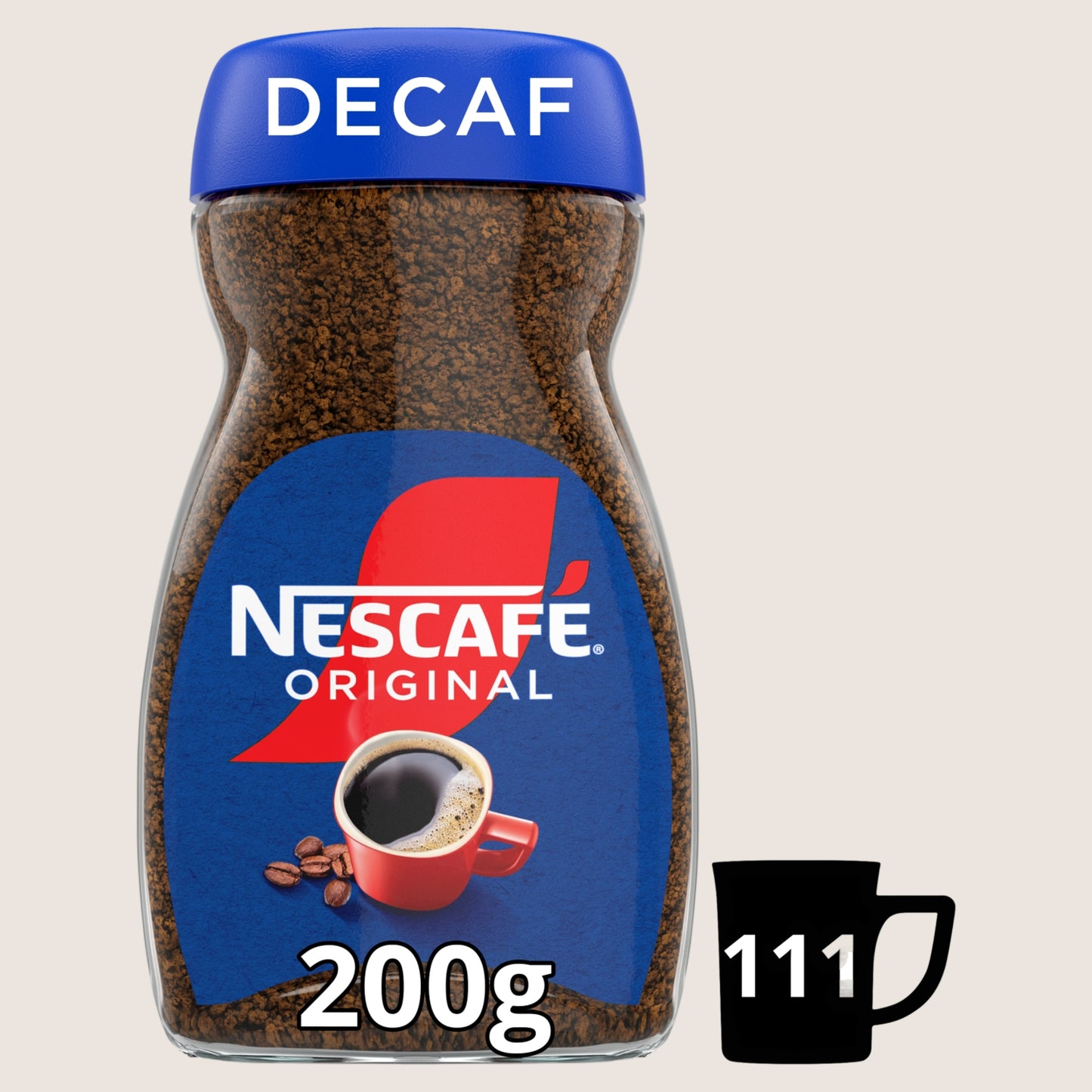 Nescafé Original Decaf Instant Coffee Decaffeinated 190g