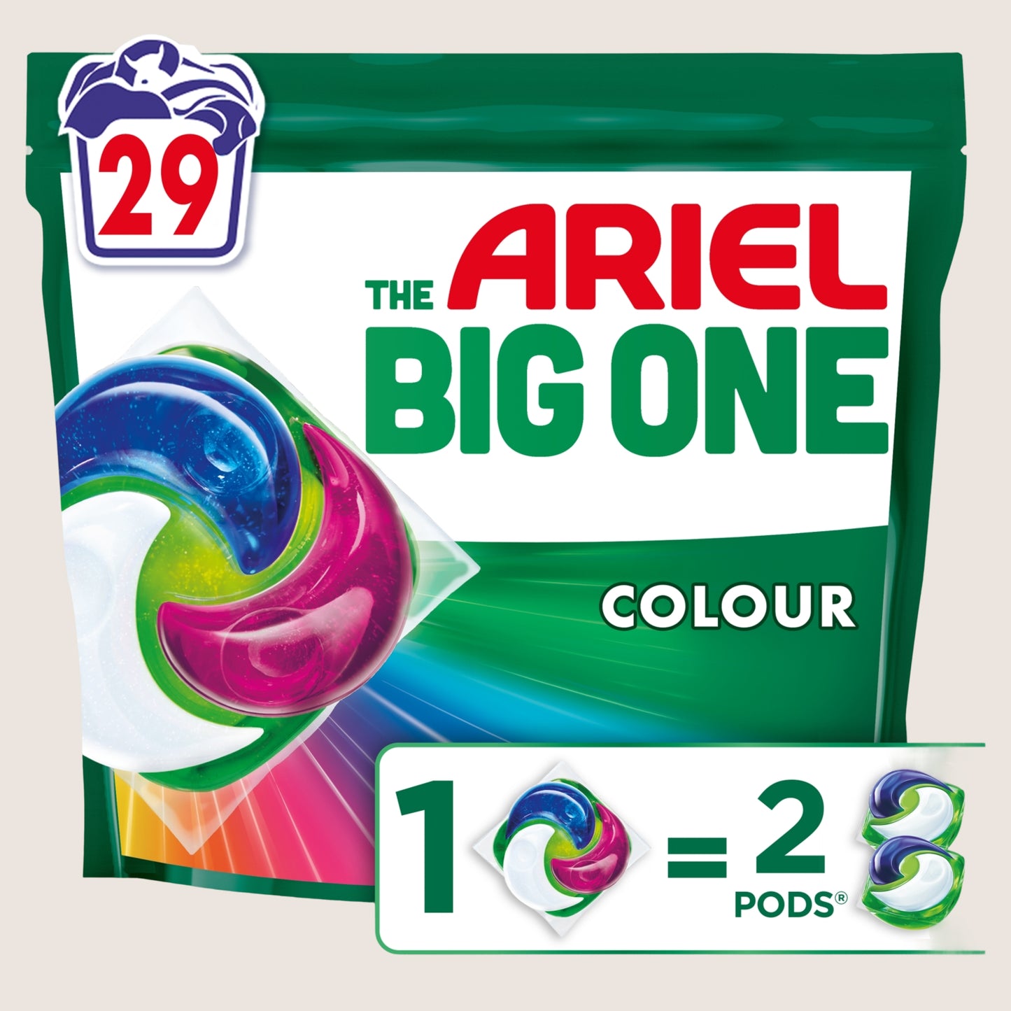 Ariel The Big One PODS, 29 Colour Colour Protect