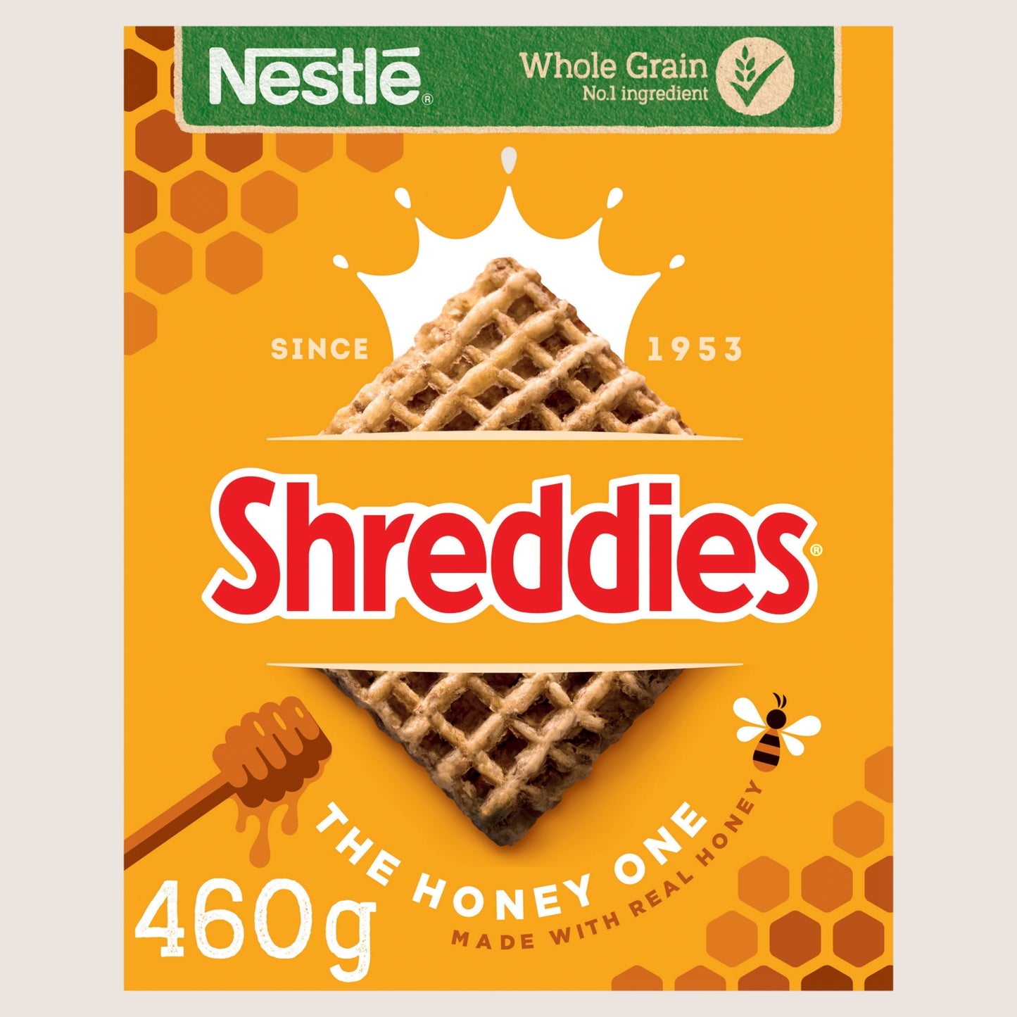 Nestlé Shreddies Honey Malted Wheats Breakfast Cereal Vitamin Fortified 460g