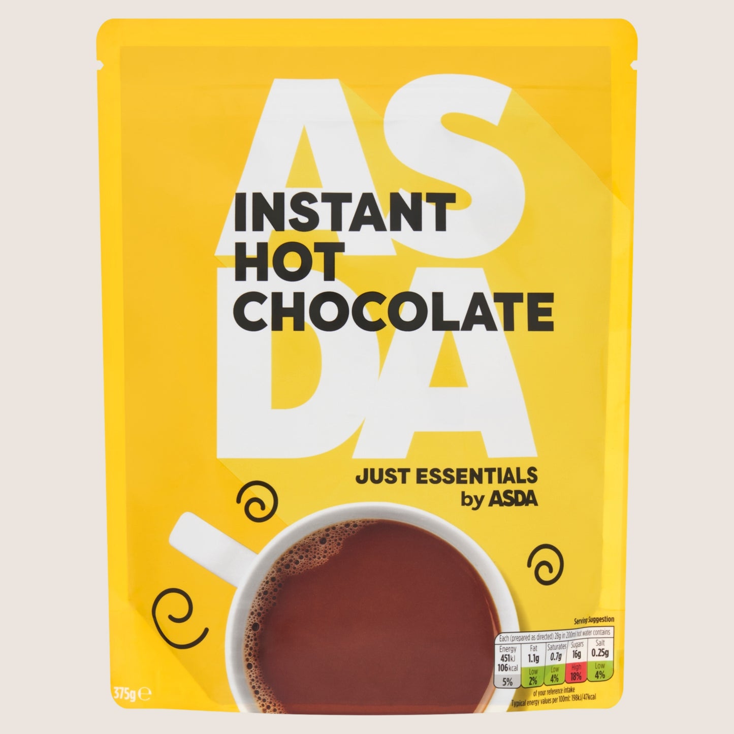 JUST ESSENTIALS by ASDA Just Essentials by Instant Hot Chocolate Rainforest Alliance Certified 375g