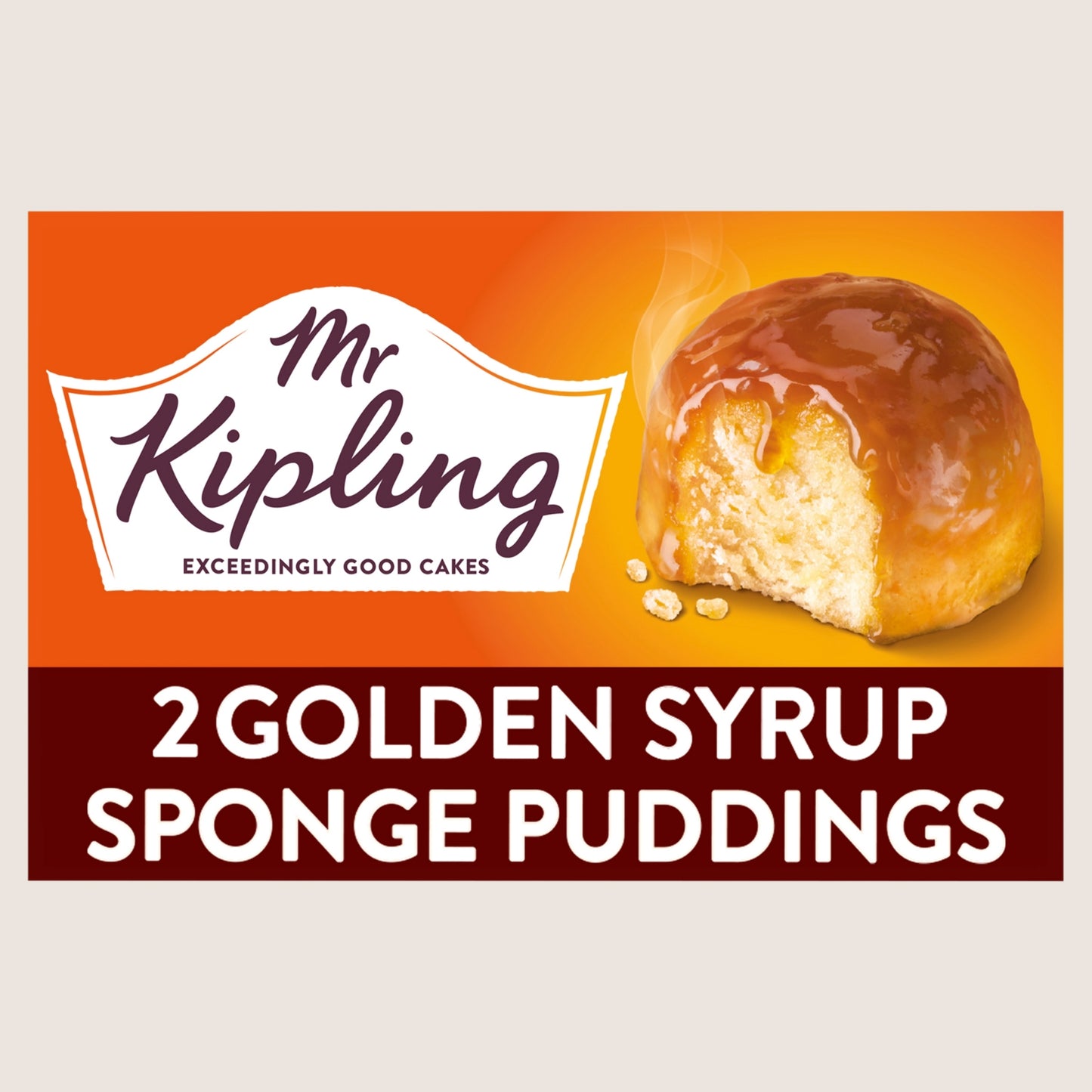 Mr. Kipling Golden Syrup Sponge Pudding Cake Dessert Pots No Artificial Additives 2 x 95g