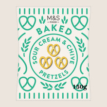 M&S Baked Sour Cream And Chive Pretzels 150 g