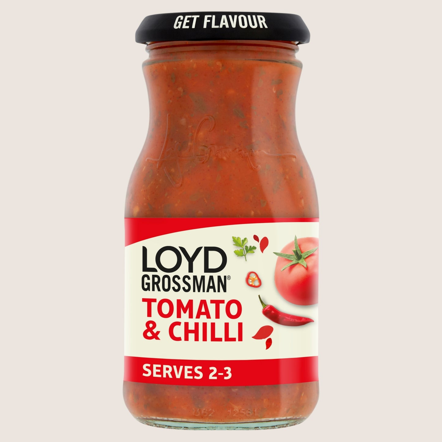 Loyd Grossman Tomato & Chilli Pasta Sauce No Artificial Additives 350g