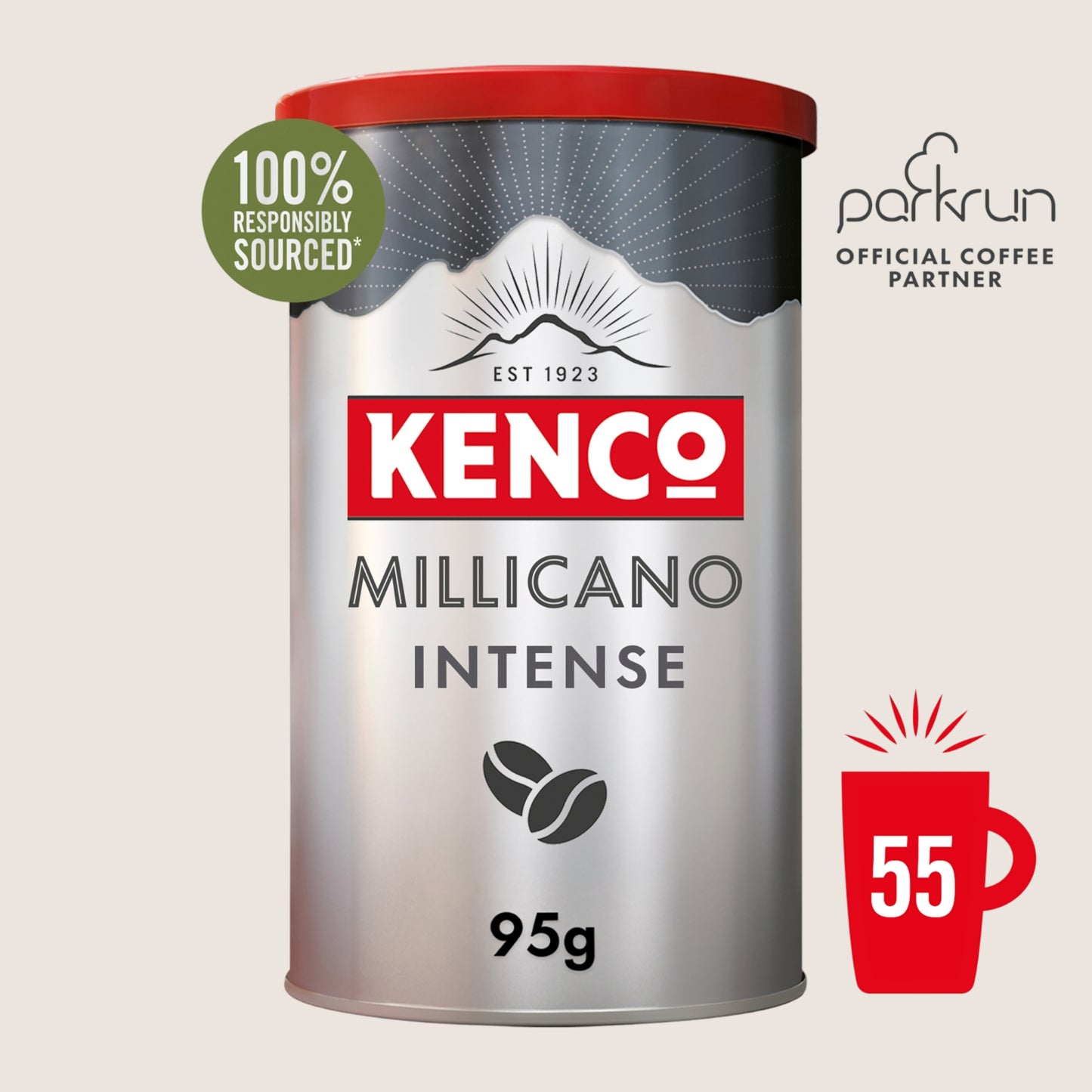 Kenco Millicano Intense Instant Coffee Rich and Intense 95g