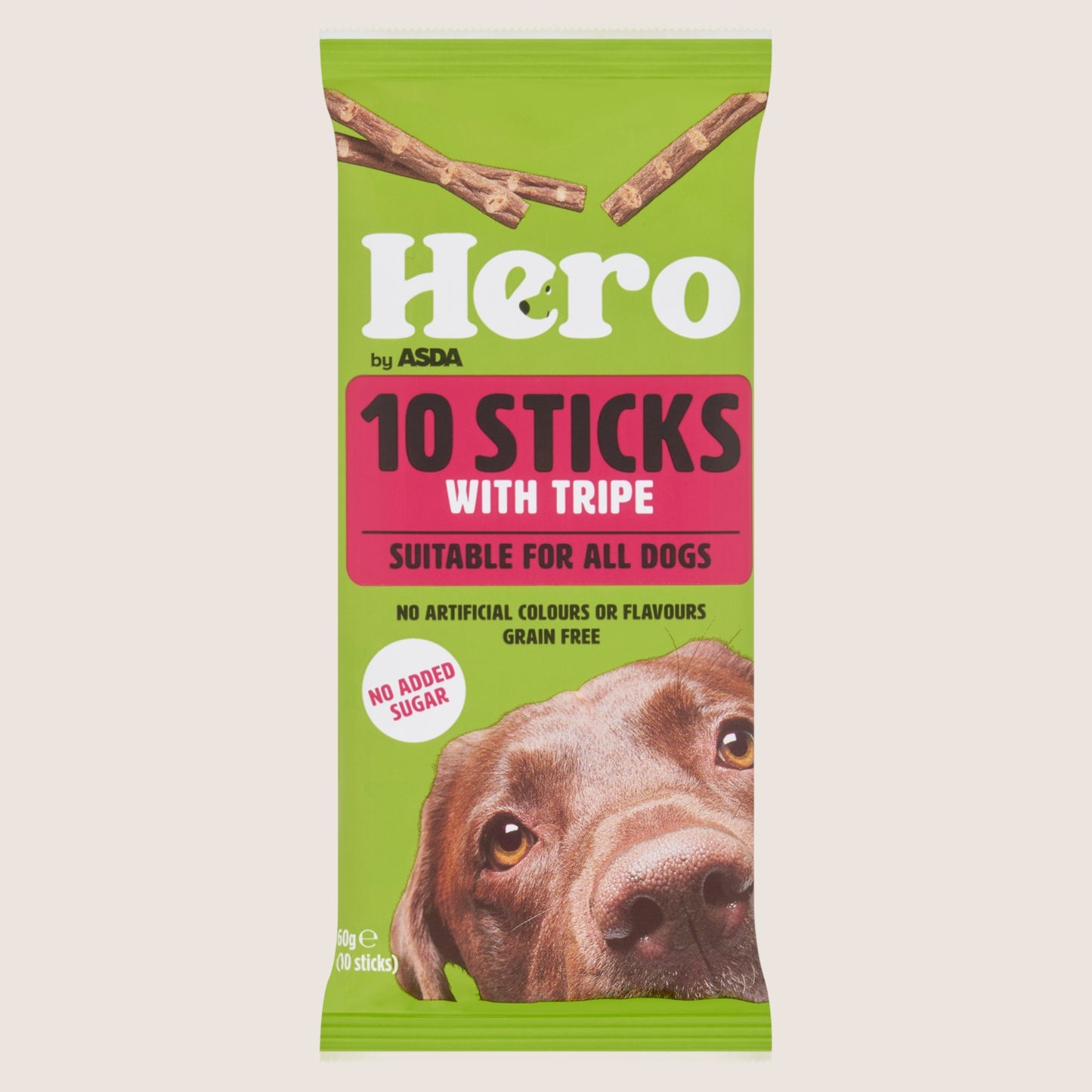 Hero by ASDA Hero 10 Sticks with Tripe Grain Free 60g