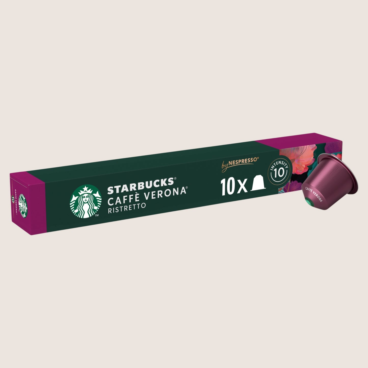 Starbucks Caffè VERONA by NESPRESSO, Dark Roast Coffee, box of 10 55g