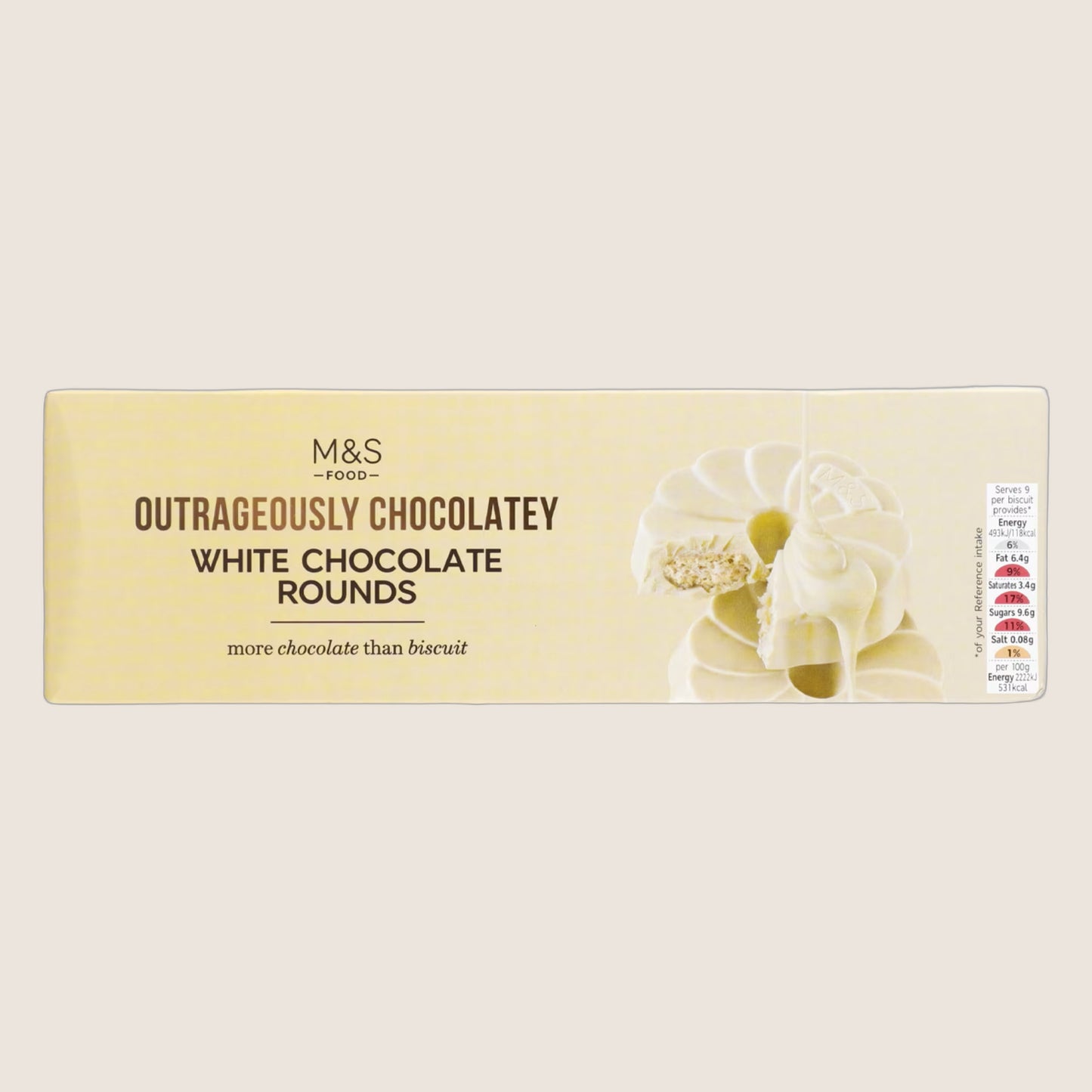 M&S Outrageously Chocolatey White Chocolate Rounds 200 g