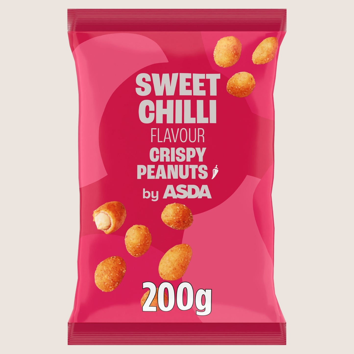 ASDA Sweet Chilli Flavour Crispy Peanuts No Artificial Additives 200g