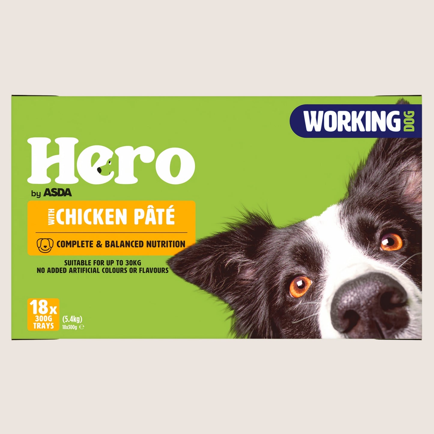 ASDA Hero Hero Working Dog with Chicken Pâté Complete Nutrition 18 x 300g