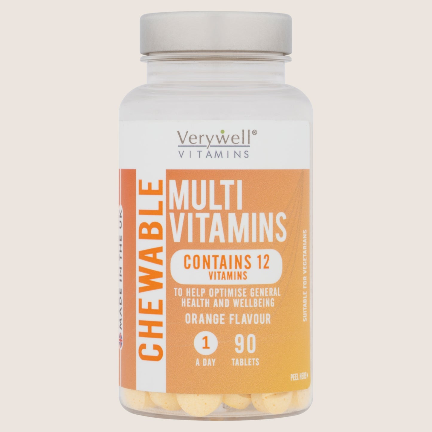 Verywell Multi Vitamins Chewable Orange Flavour 90 Tablets