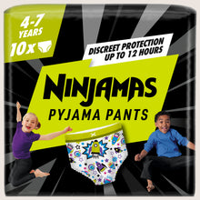 Pampers Ninjamas Pyjama Pants Unisex Spaceships, 4 - 7 Years, 10 Pyjama Pants Gentle Formula 17kg