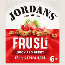 Jordans Frusli Juicy Red Berry Chewy Oat Cereal Snack Bars  Wholegrain 6 x 25g