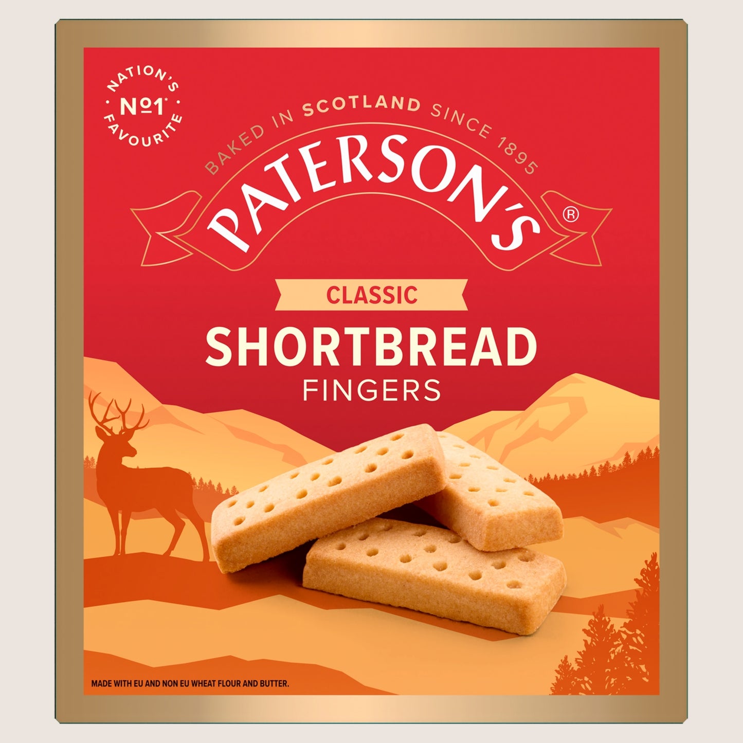 Paterson's Classic Shortbread Fingers Free From Artificial Additives 300g