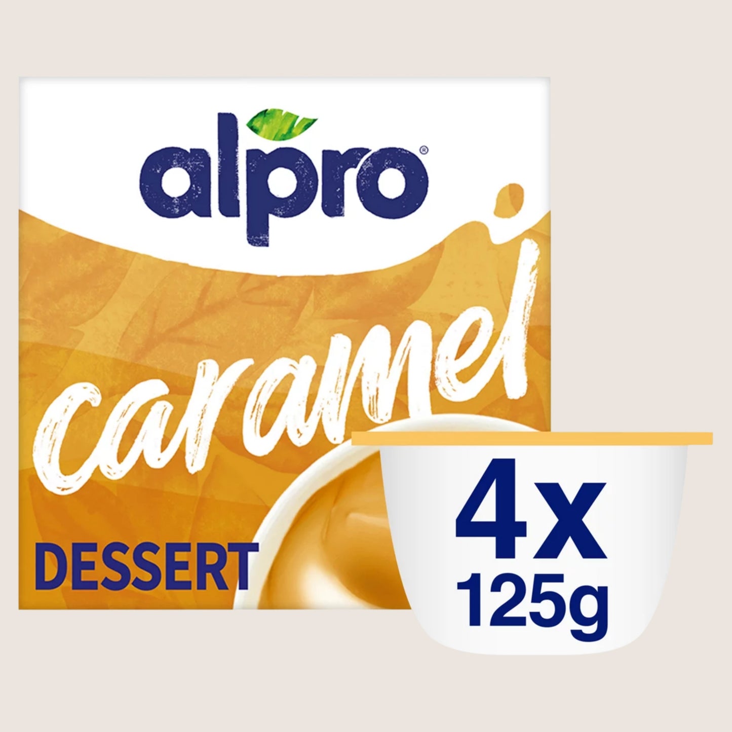 Alpro Caramel Dairy Free Vegan Soya Dessert No Artificial Additives 4x125g