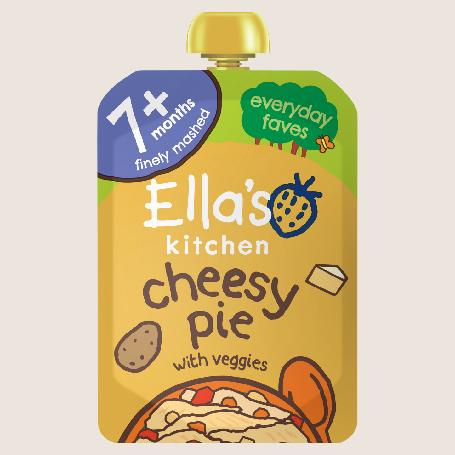 Ella's Kitchen Cheesy Pie with Veggies 7+ Months Gentle Formula 130g