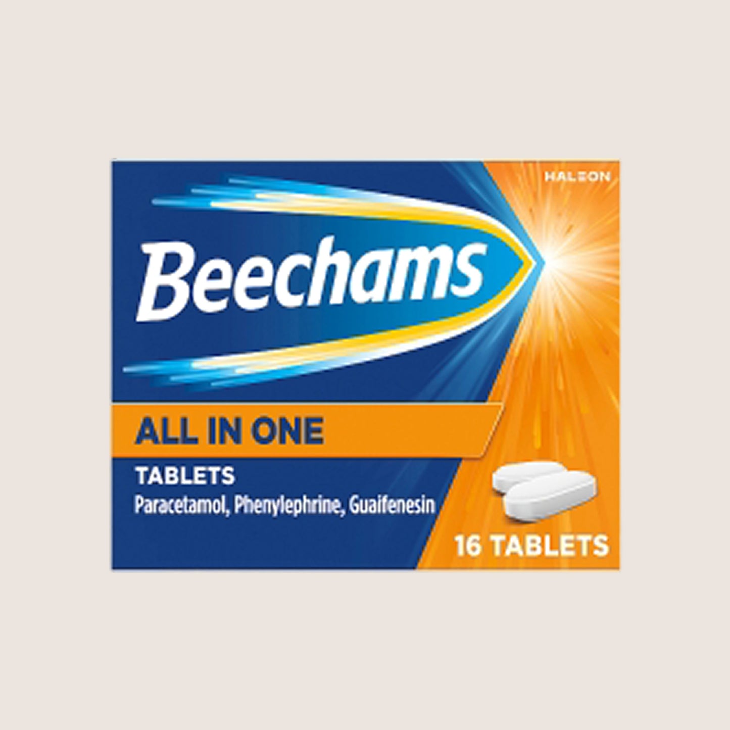 Beechams All In One Tablets, Cold & Flu Relief with Paracetamol 16s