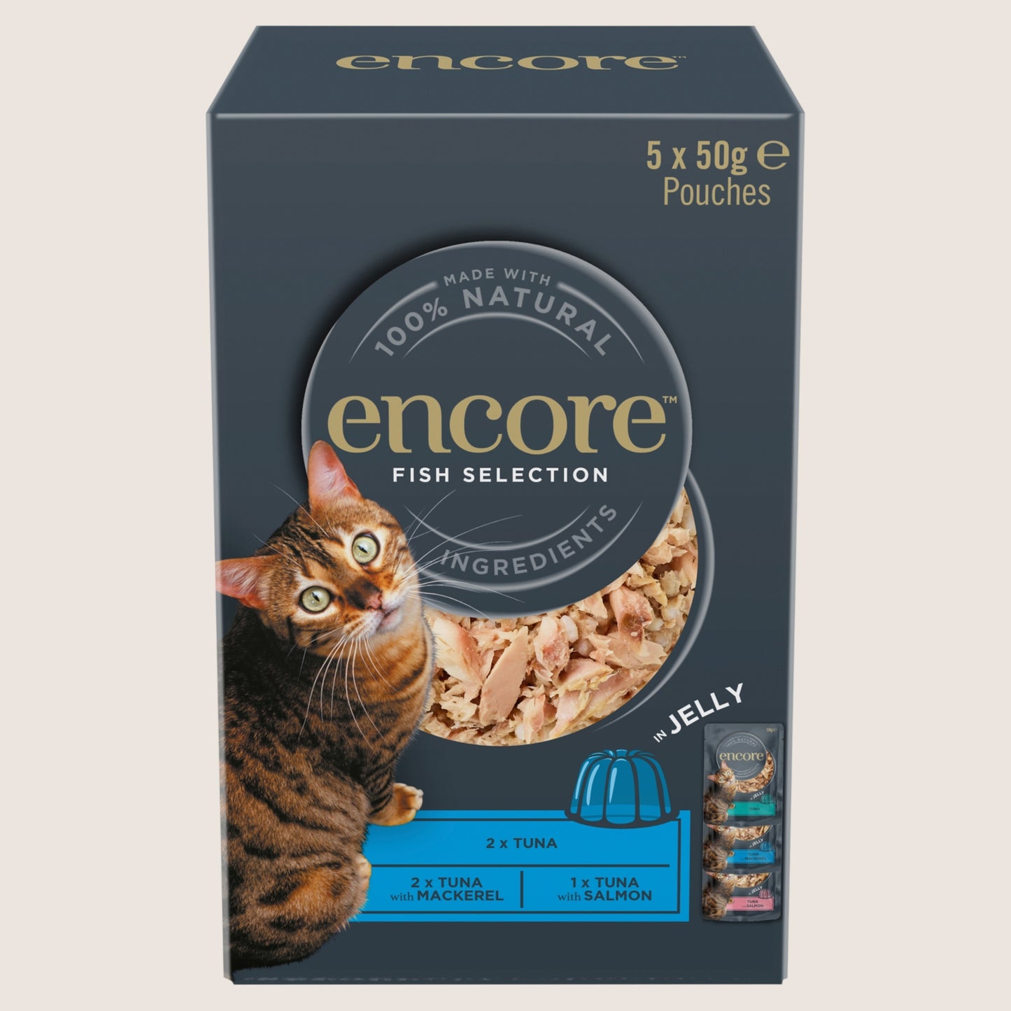 Encore Fish Selection in Jelly With Omega Oils 5 x 50g