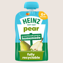 Heinz By Nature Pear Baby Food Fruit Pouch 6+ Months No Artificial Additives 100g