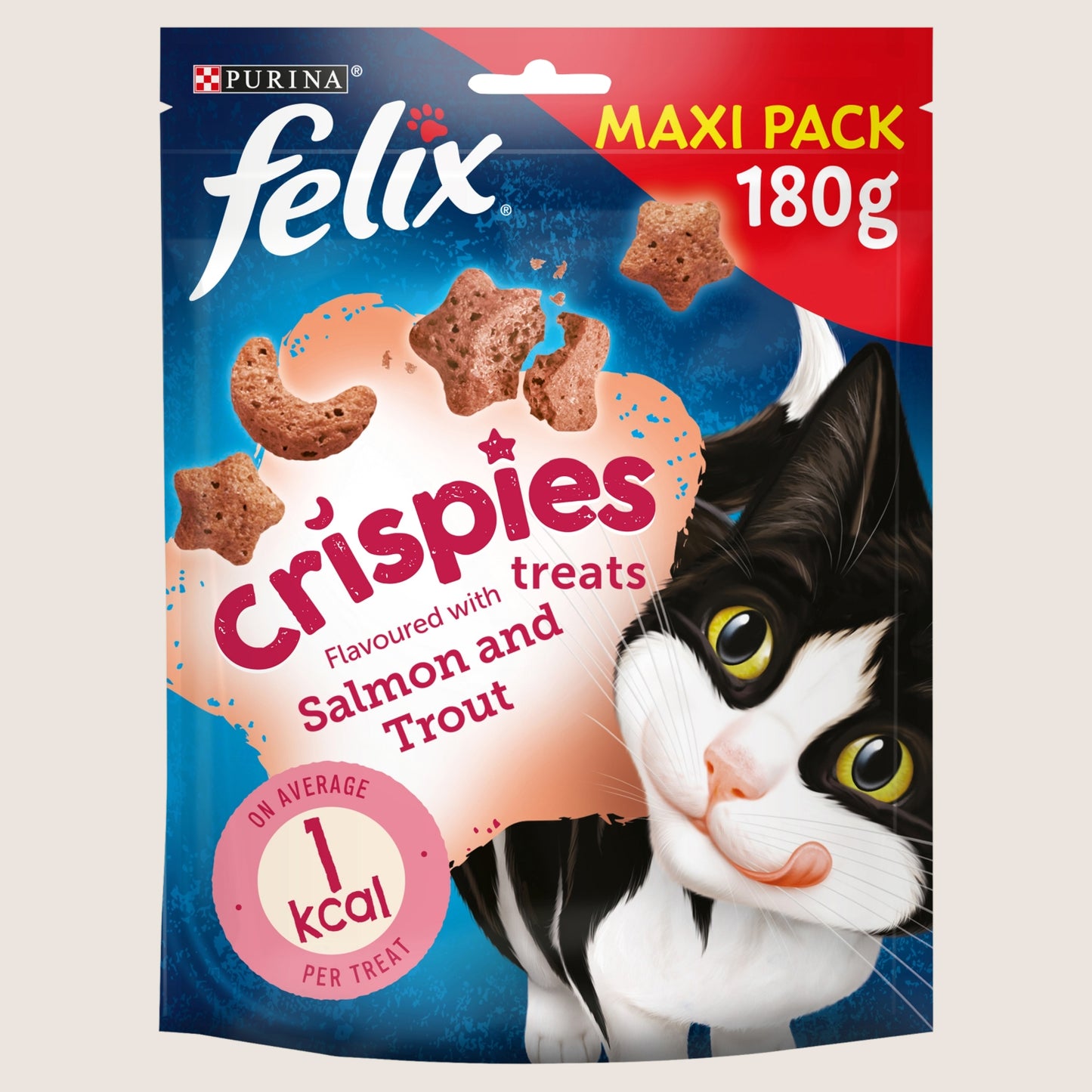 Felix Crispies Salmon and Trout Cat Treats With Omega Oils 180g