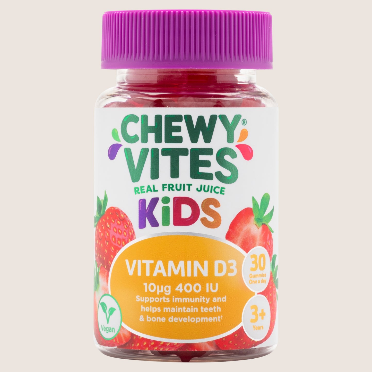 Chewy Vites Kids Vitamin D3 10µg 400IU 30 Gummies