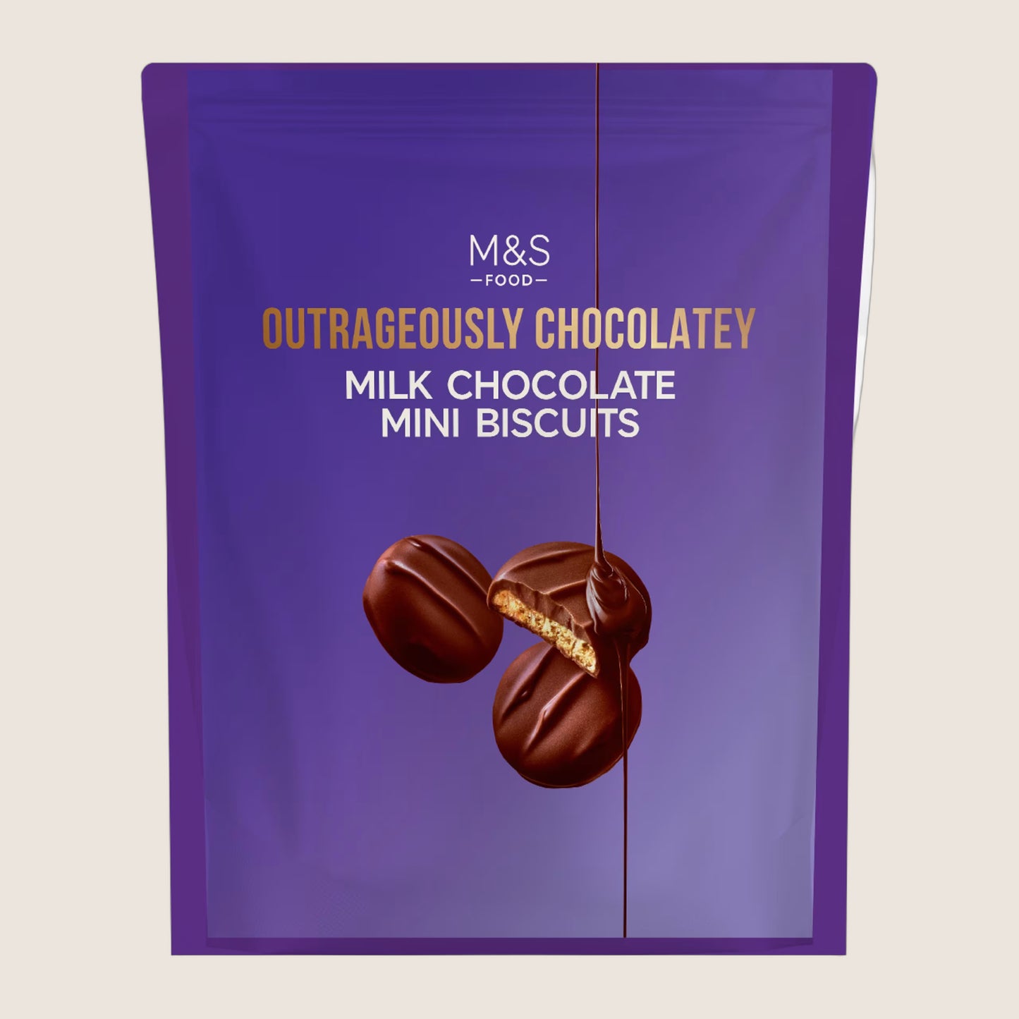 M&S Outrageously Chocolatey Milk Chocolate Mini Biscuits 200 g