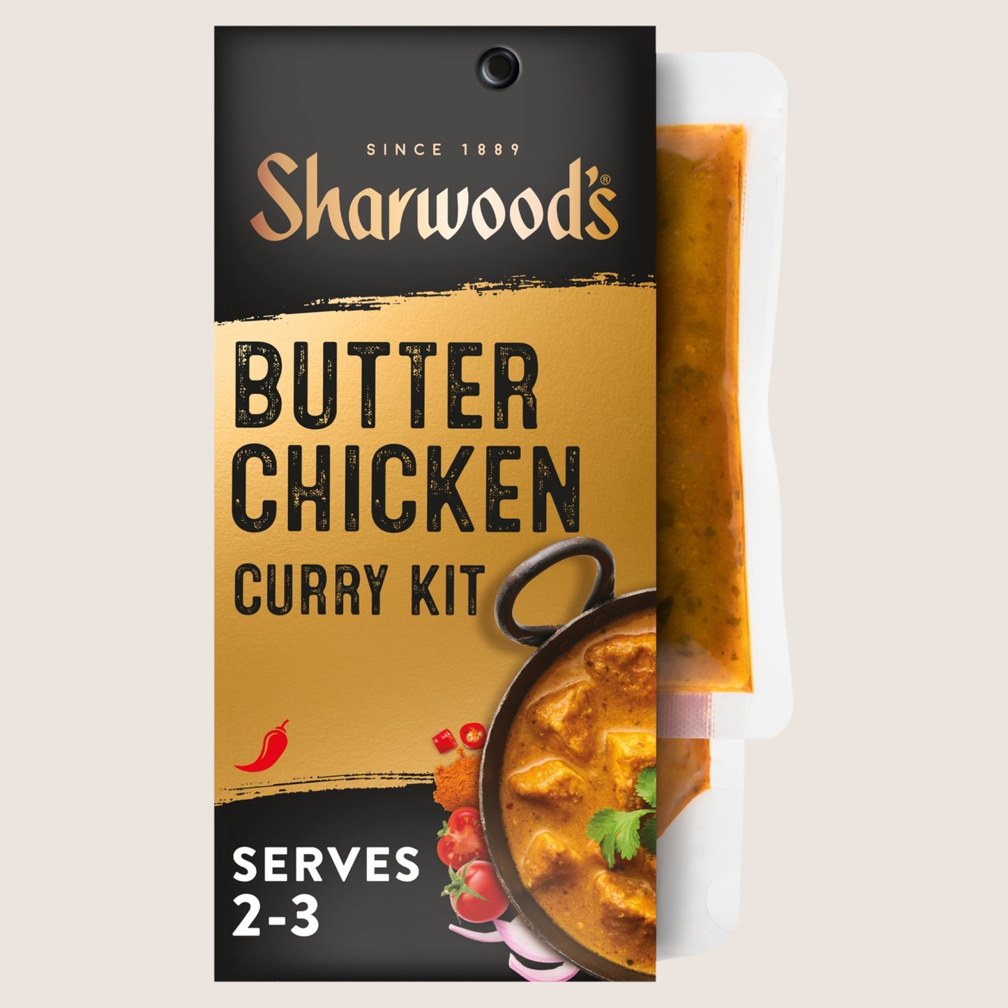 Sharwood's Indian Butter Chicken Curry Sauce Meal Kit No Artificial Additives 280g