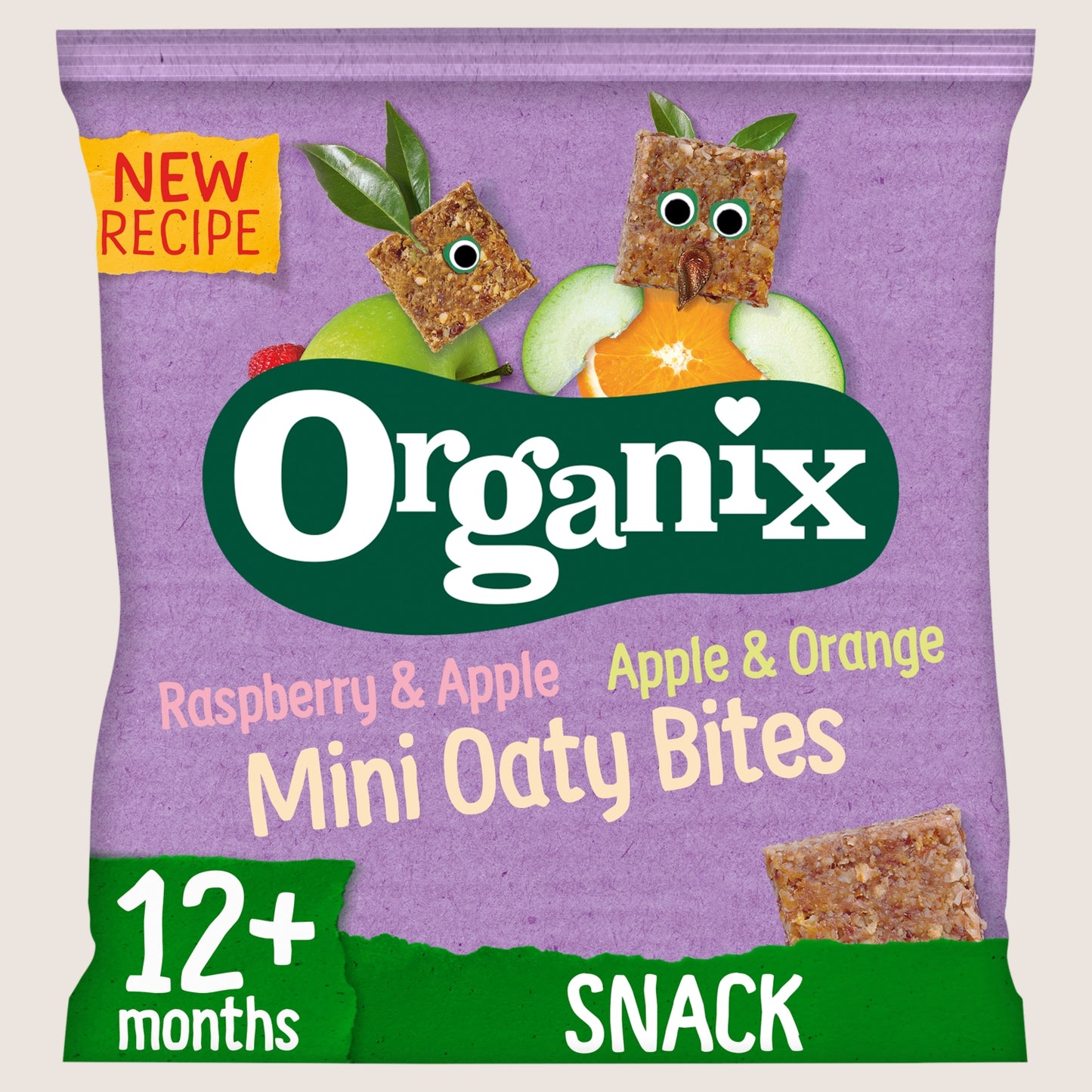 Organix Mini Oaty Bites Toddler Snacks Multipack 12 months+ Gentle Formula 110g