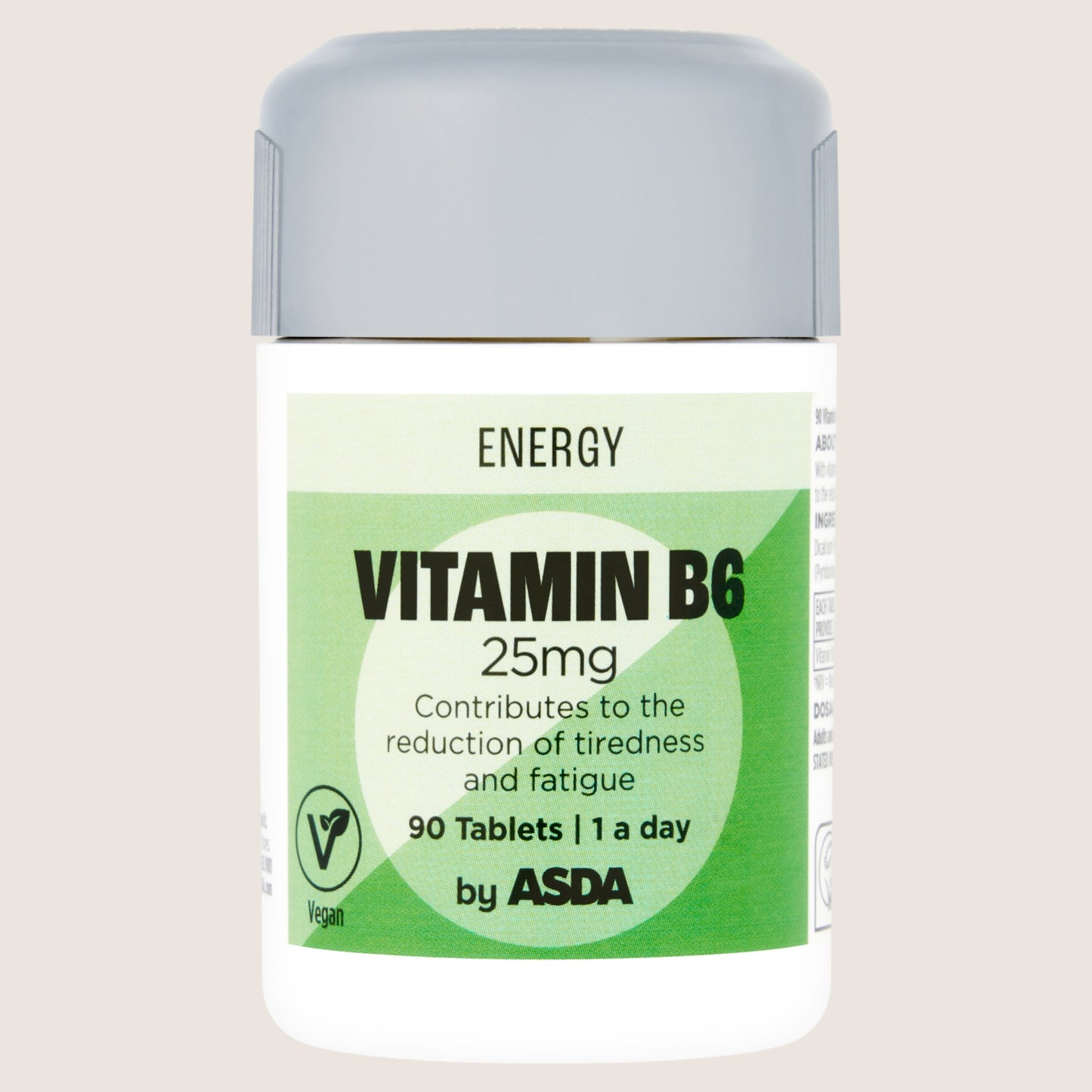 ASDA Energy 1 a Day Vitamin B6 25mg 90 Tablets